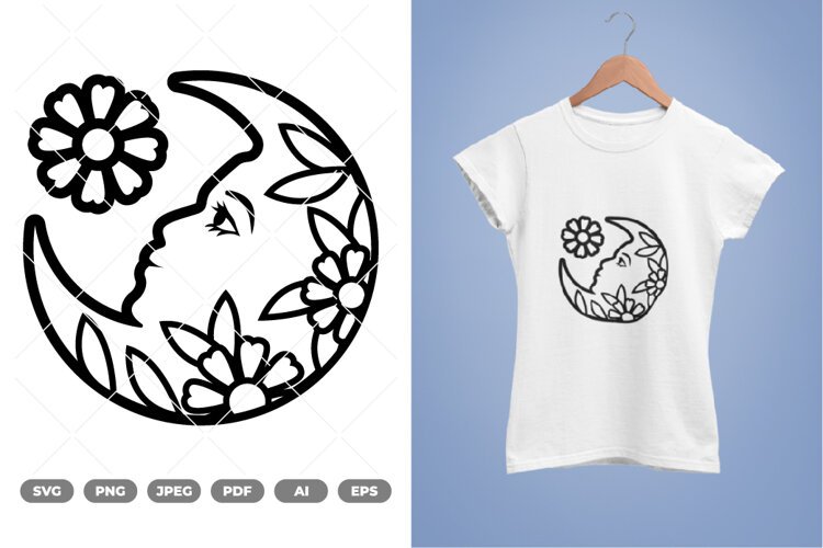 Moon Tattoo SVG & Clipart example image 1