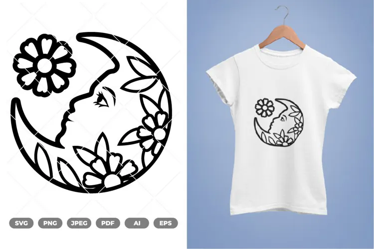 Moon Tattoo SVG & Clipart