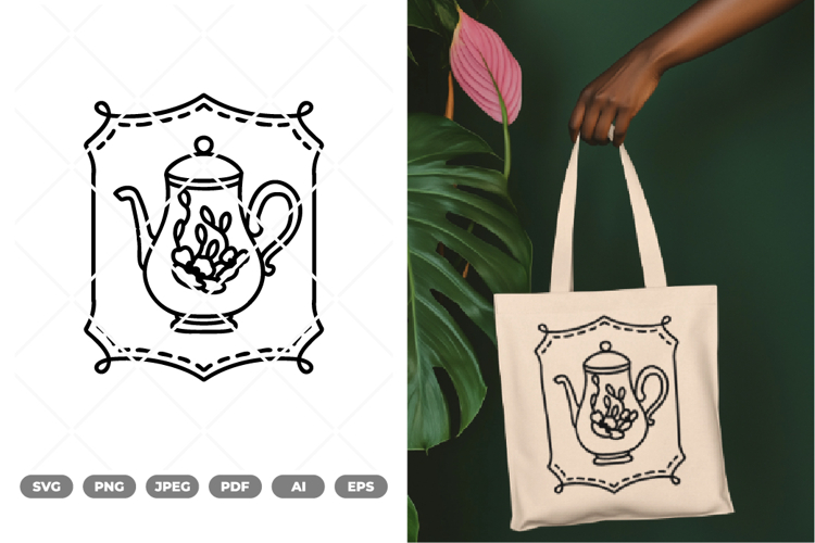 Vintage Tea Illustration SVG & Clipart