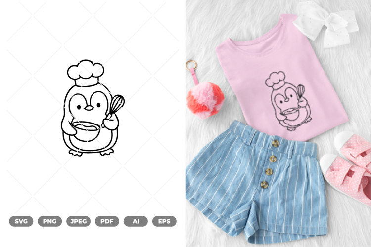 Kawaii Penguin SVG & Clipart