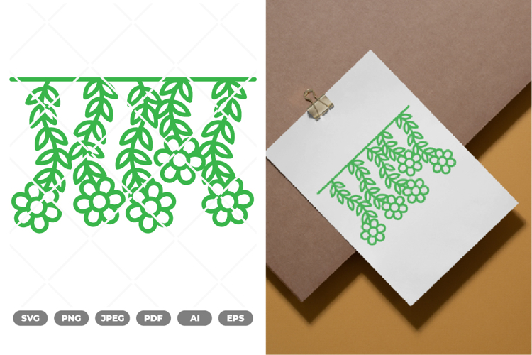 Hanging Flower SVG & Clipart example image 1