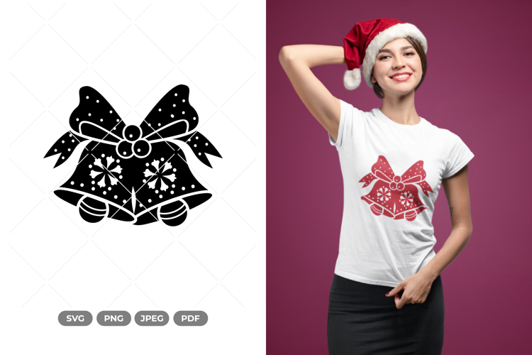 Christmas Bell SVG & Clipart - Cut File