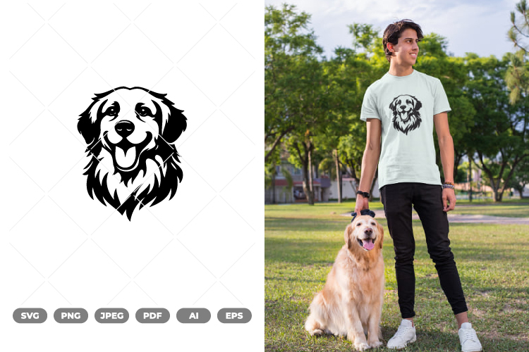 Golden Retriever Silhouette SVG   Clipart