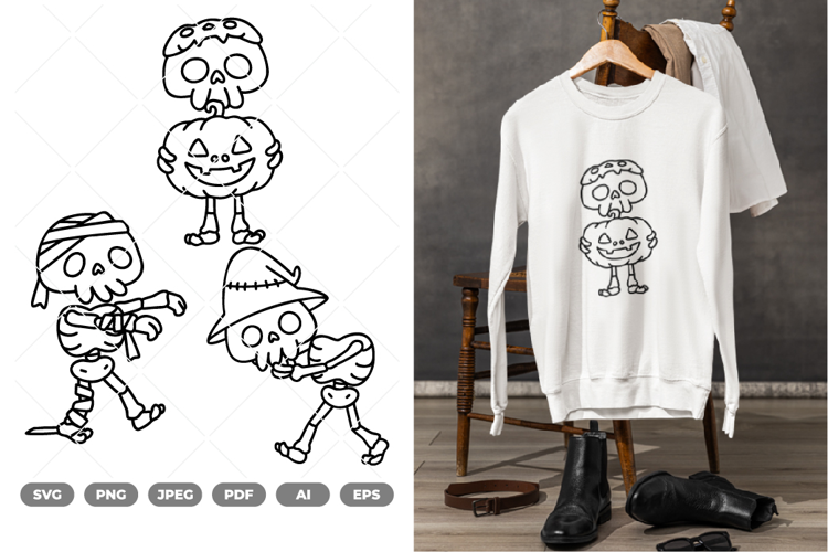 Cute Skeleton SVG & Clipart
