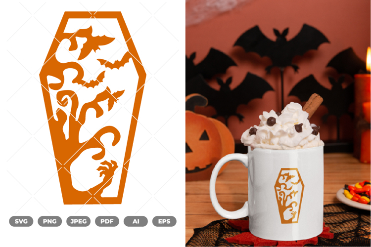 Halloween Coffin SVG & Clipart