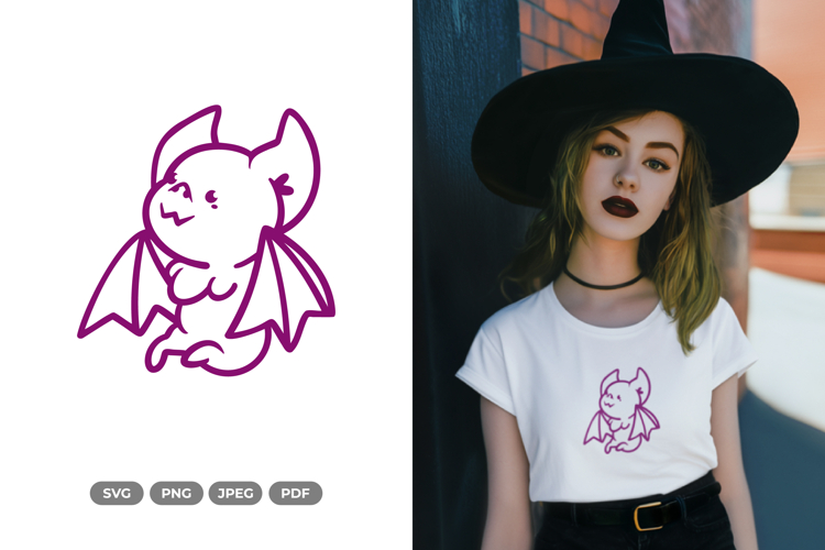 Cute and Kawaii Bat SVG & Clipart