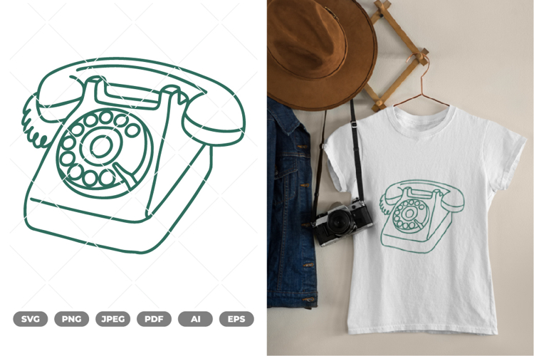Classic Telephone SVG & Clipart