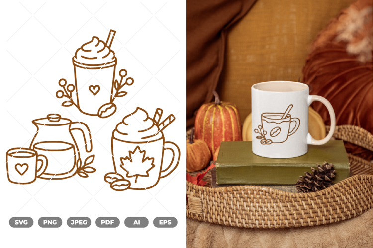 Fall Coffee Lover SVG & Clipart