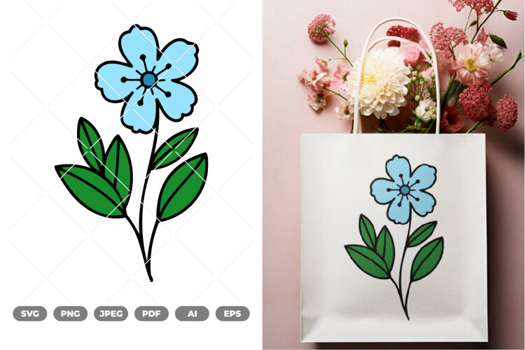 Flower Colored SVG & Clipart example image 1