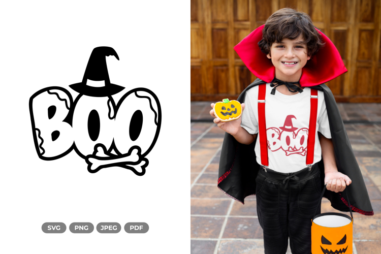 Boo SVG & Clipart - Halloween Cut File