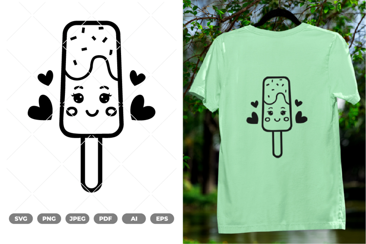 Kawaii Ice Cream SVG & Clipart