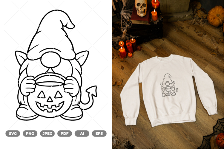 Halloween Gnome SVG & Clipart
