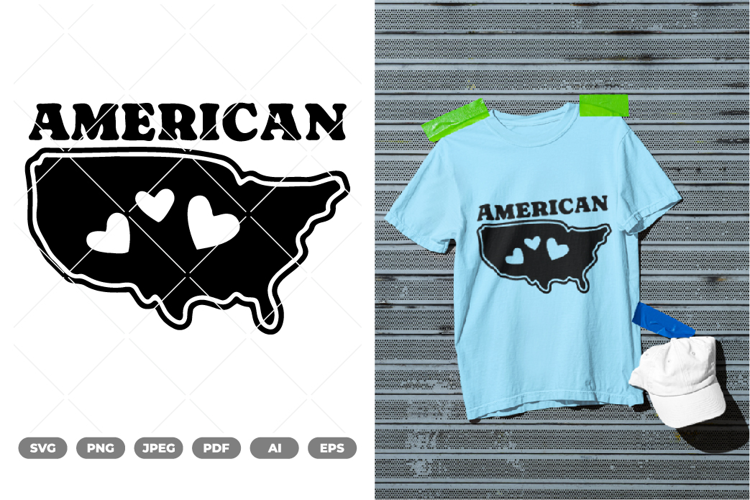 American Love SVG & Clipart