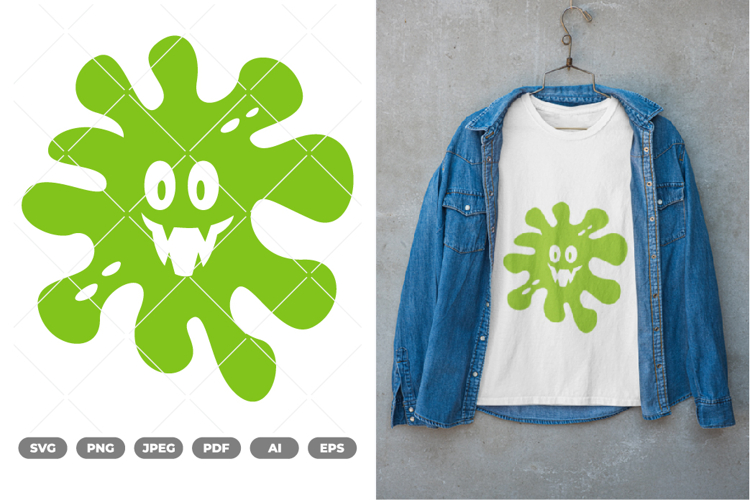 Splash Monster SVG & Clipart