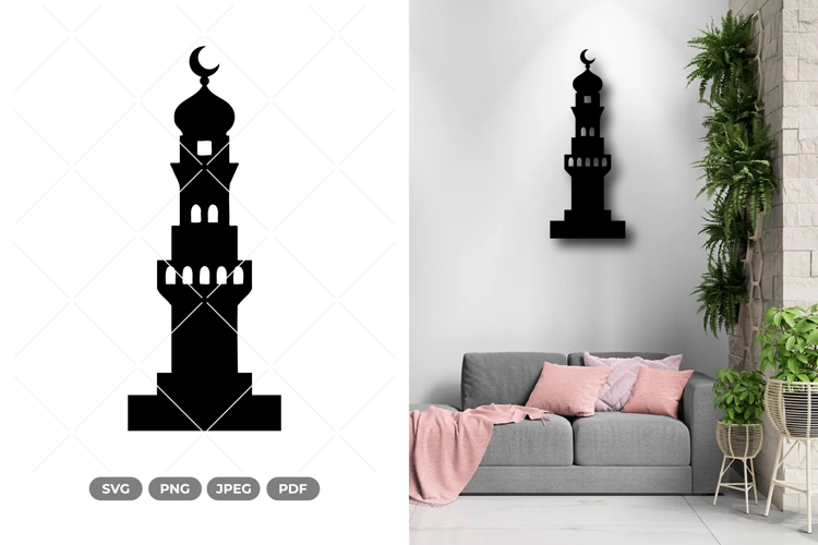 Mosque Minarets Silhouette SVG & Clipart