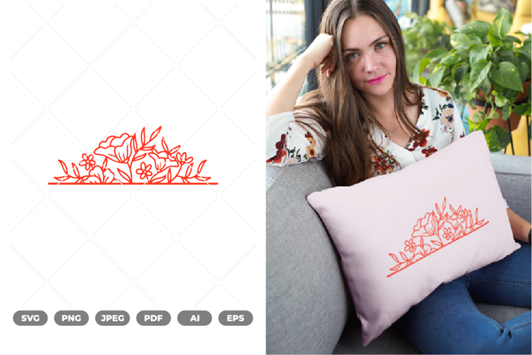 Floral Wall Decor SVG   Clipart
