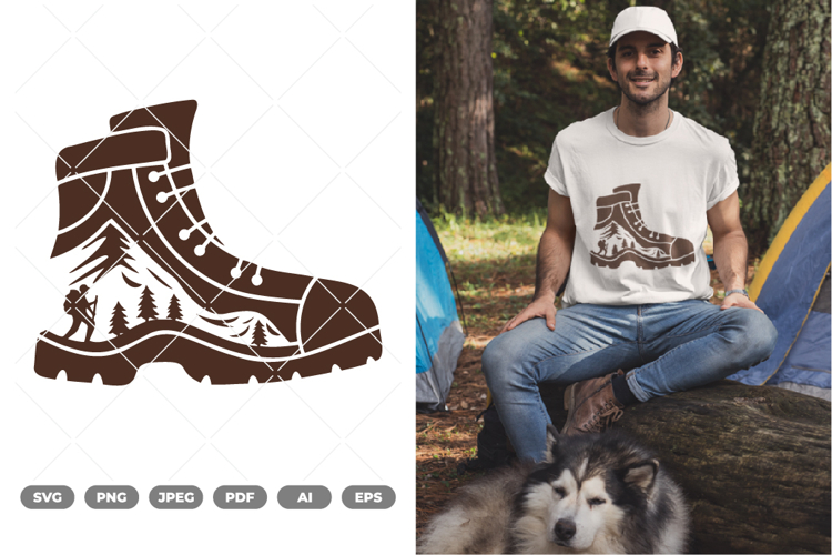 Camping Boots SVG   Clipart