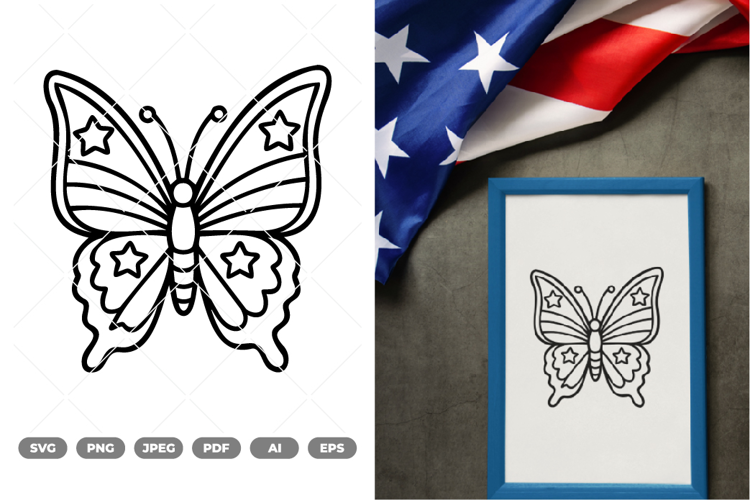 Fourth Of July Butterfly