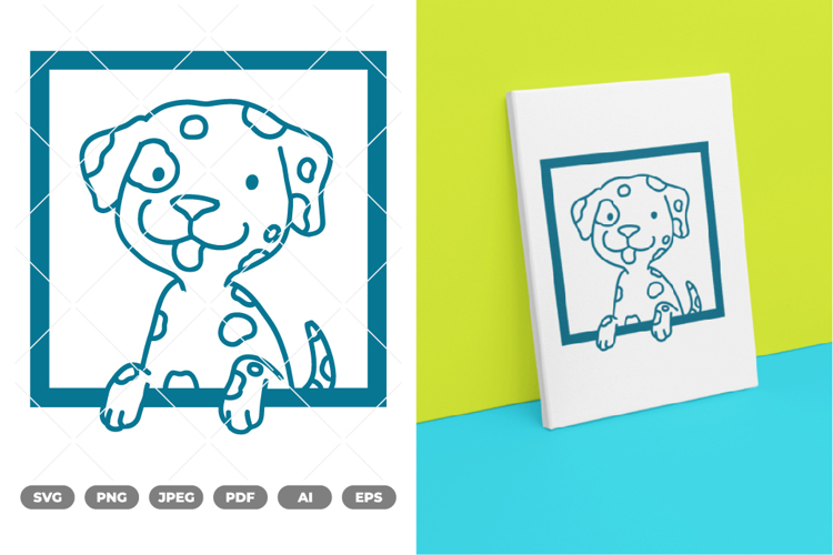 Peeking Dog Svg Image 6