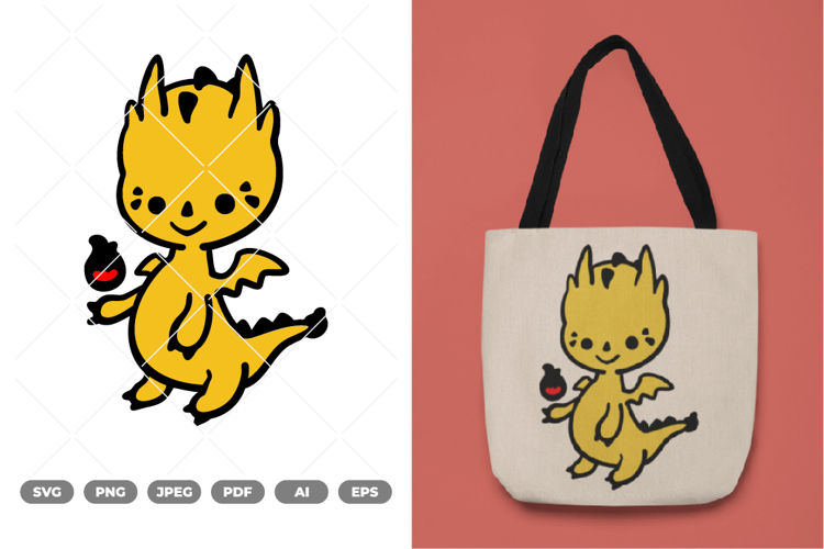 Cute Dragon Clipart Image 4