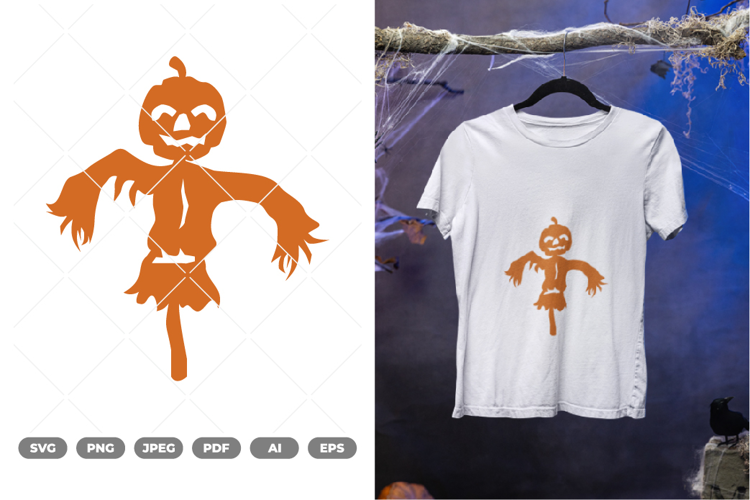 Jack O Lantern Scarecrow SVG & Clipart