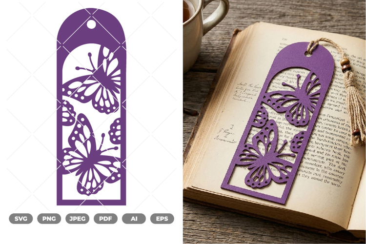 Butterfly Bookmark SVG & Clipart