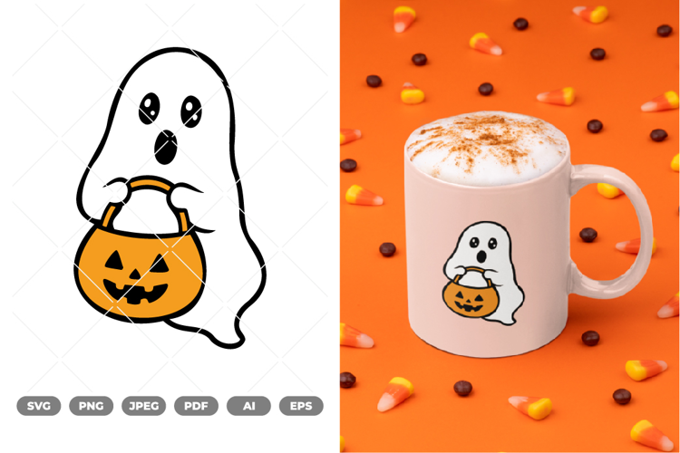 Cute Ghost Colored SVG & Clipart