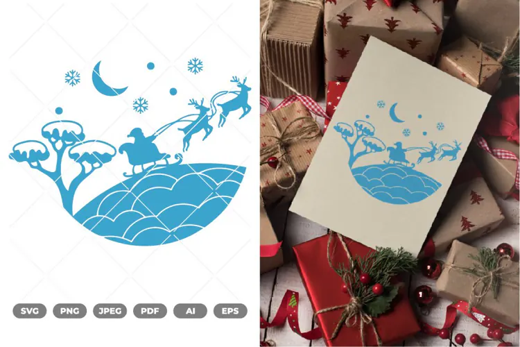 Christmas Night SVG & Clipart