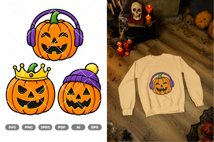 Cute Pumpkin Colored SVG & Clipart