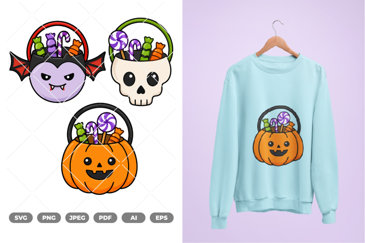 Candy Bucket Colored SVG & Clipart
