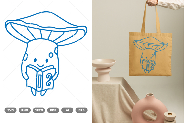 Cute Mushroom SVG & Clipart example image 1