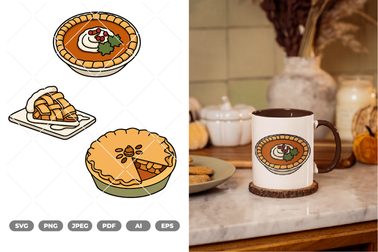 Autumn Pie Colored SVG & Clipart