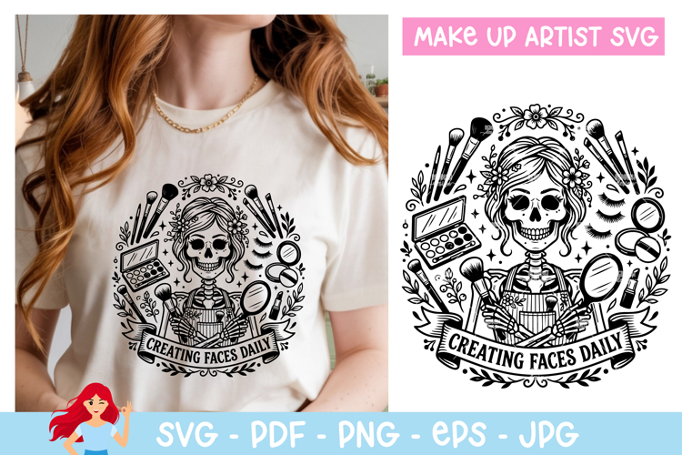 Creating faces daily SVG, Makeup artist inspired svg example image 1
