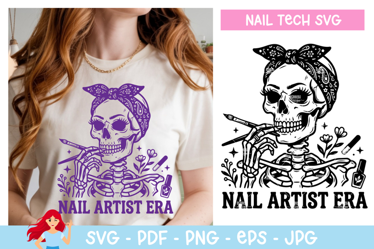 Nail artist era SVG, Nail tech inspired svg example image 1