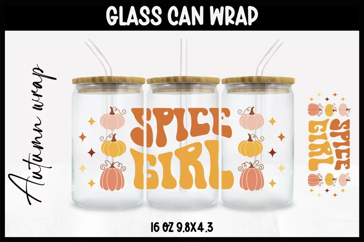 Autumn Glass Wrap Svg,16oz Libbey Wrap, Autumn SVG Glass can