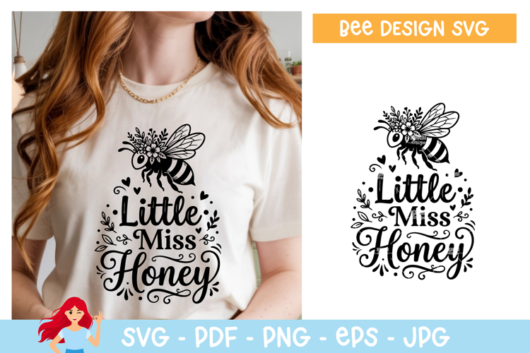 Little miss honey SVG, Bee SVG