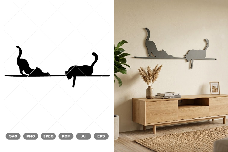 Cats on String SVG & Clipart