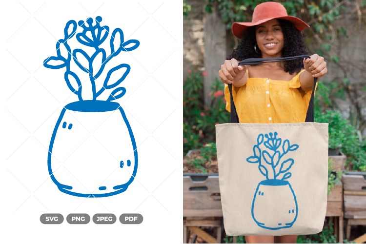 Cute Potted Plant SVG & Clipart