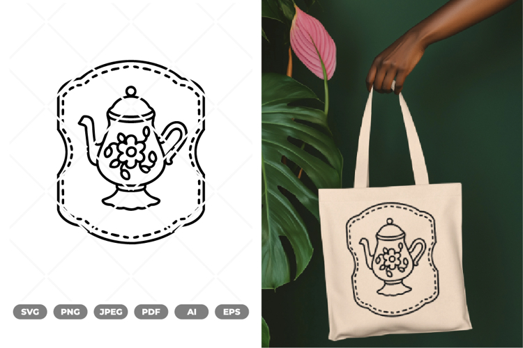 Vintage Tea Illustration SVG & Clipart