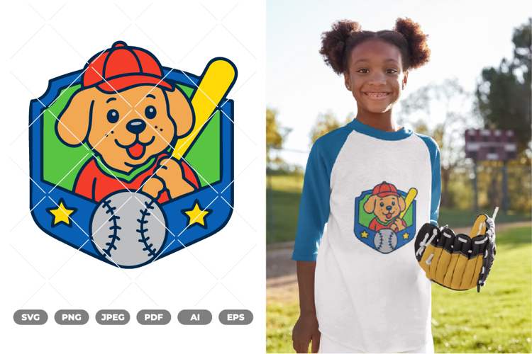 Baseball Emblem Colored SVG   Clipart