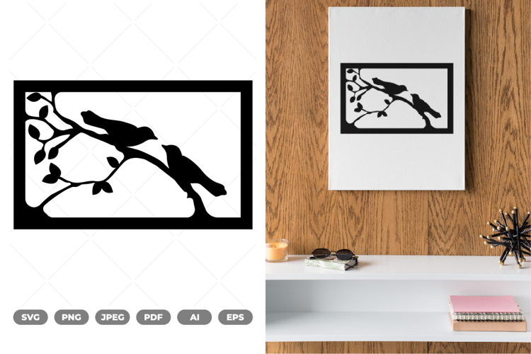 Bird on Branch SVG & Clipart