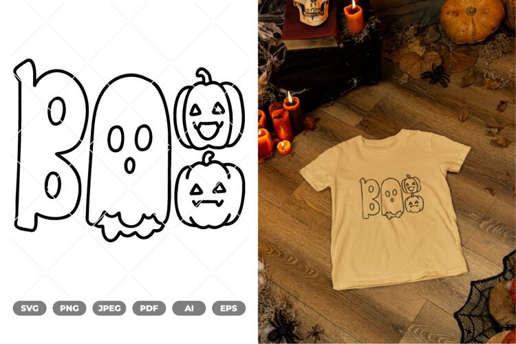 Boo SVG & Clipart example image 1