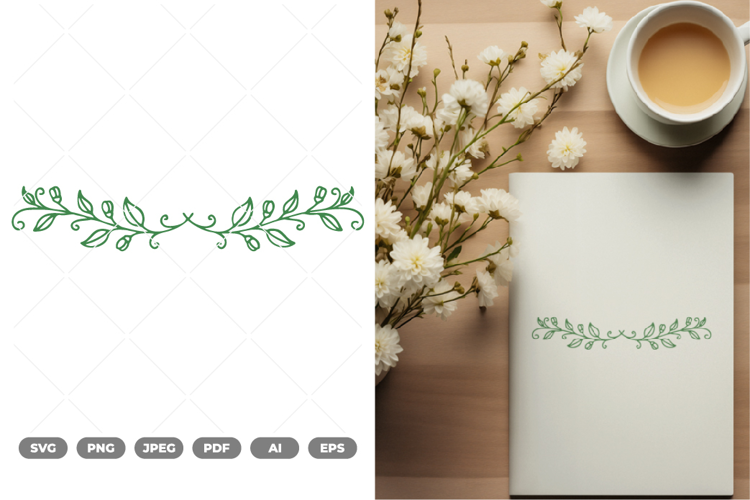 Floral Divider SVG & Clipart