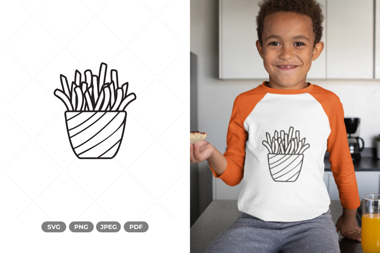 French Fries SVG & Clipart - Fast Food Clipart