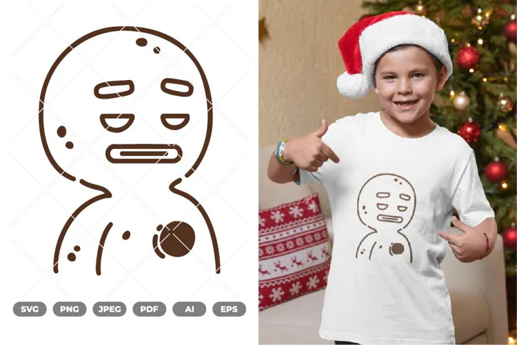 Funny Gingerbread SVG & Clipart