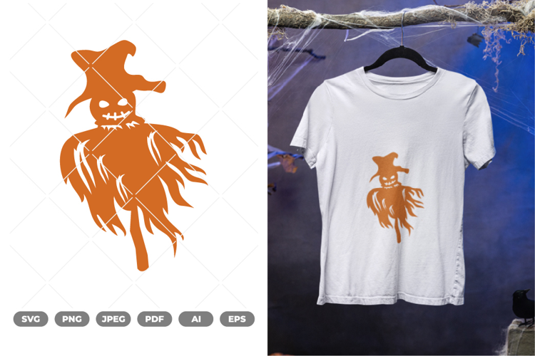 Jack O Lantern Scarecrow SVG & Clipart