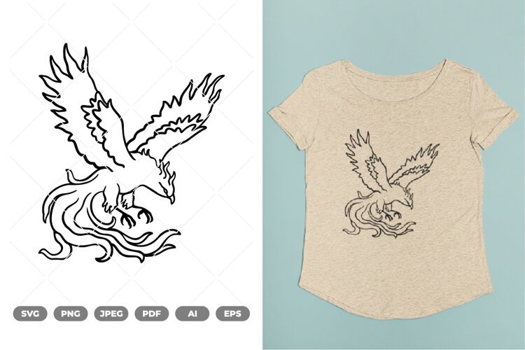 Flying Bird SVG & Clipart example image 1