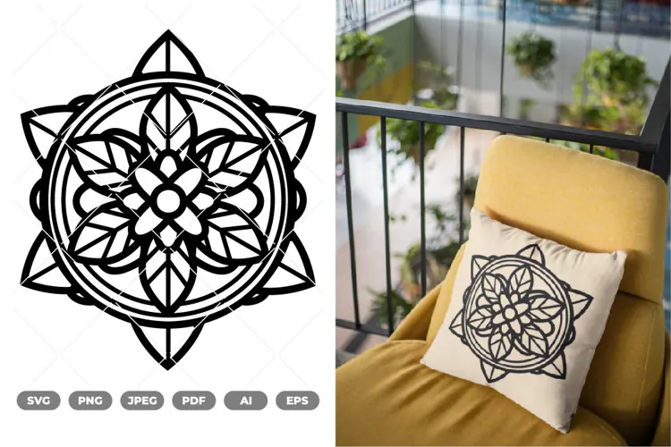 Floral Mandala SVG & Clipart