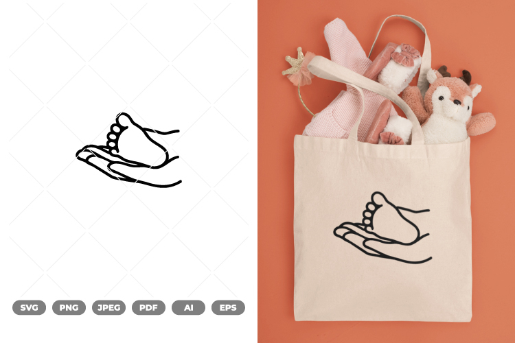 Mom and Baby Illustration SVG & Clipart