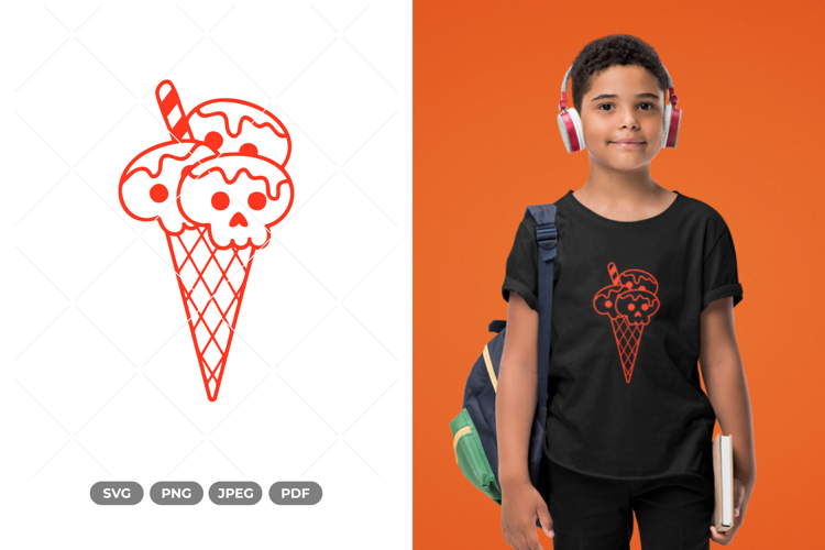 Halloween Ice Cream SVG & Clipart